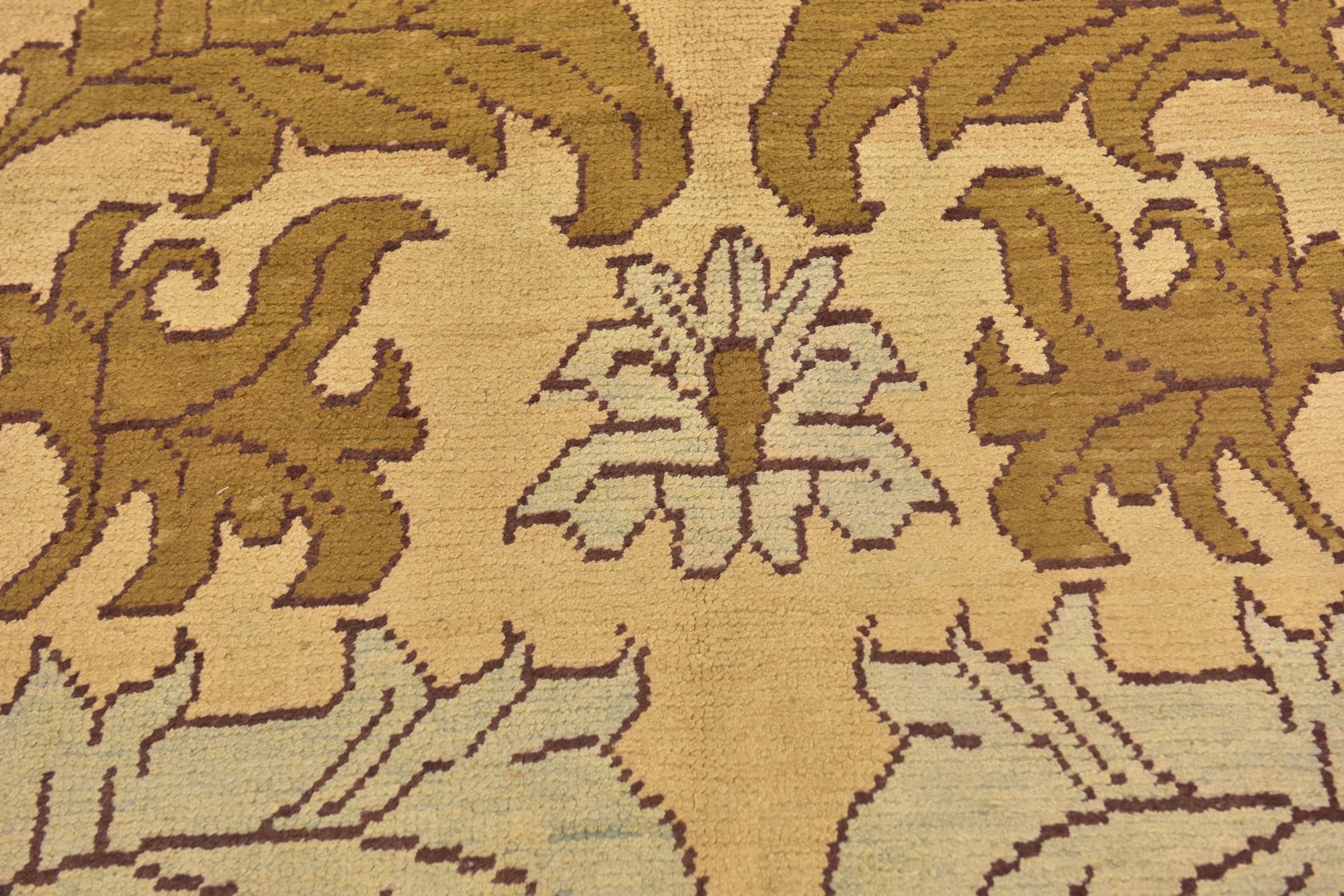 4' 5 x 6' 6 Hand Knotted Oushak Wool Rug