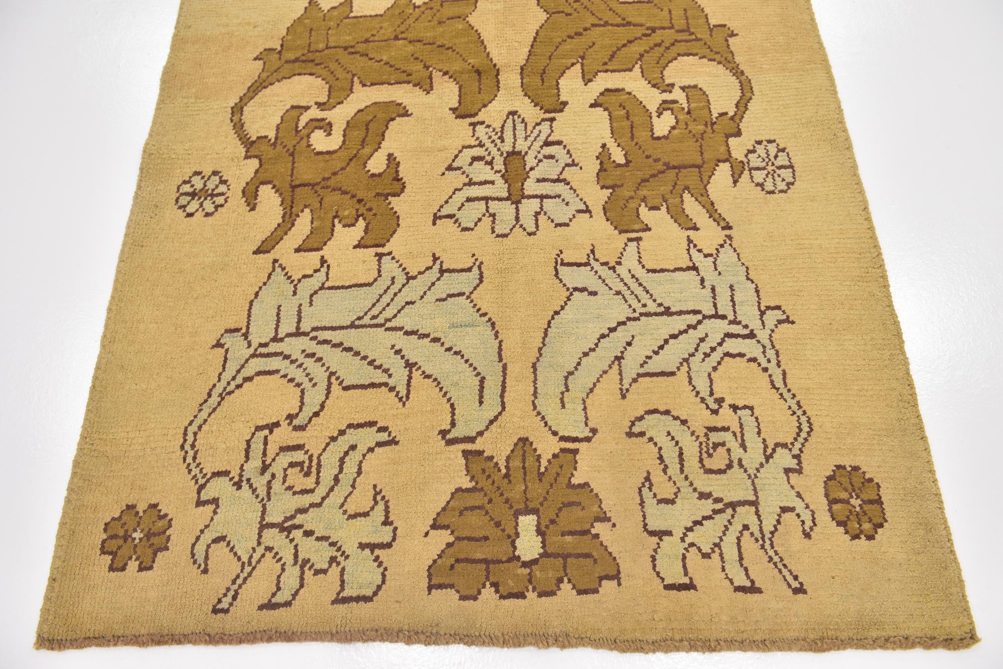 4' 5 x 6' 6 Hand Knotted Oushak Wool Rug
