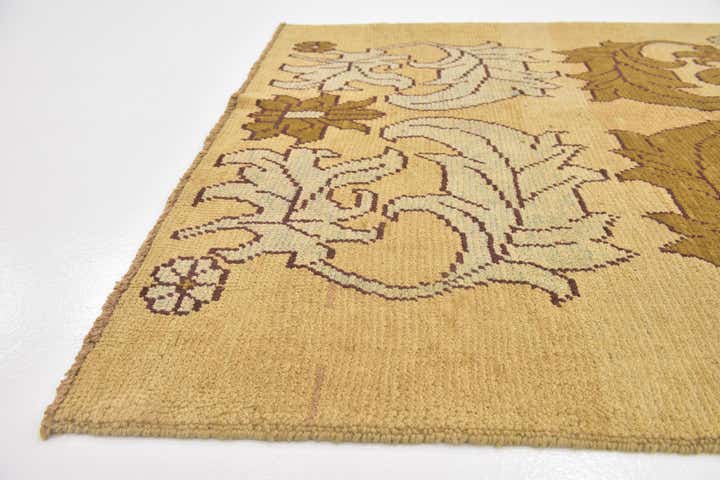 4' 5 x 6' 6 Hand Knotted Oushak Wool Rug