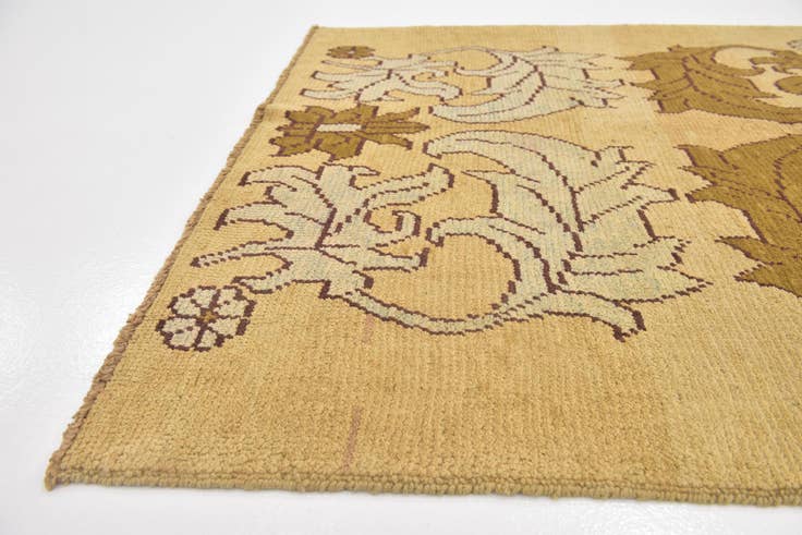 Detail image of 4' 5 x 6' 6 Hand Knotted Oushak Wool Rug