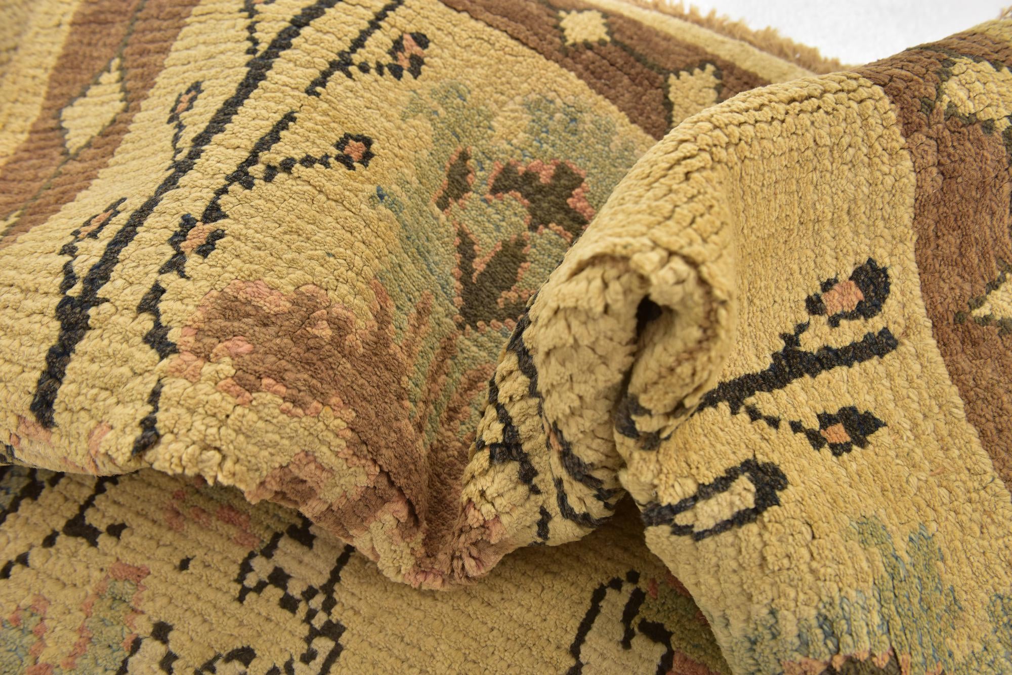 4' 6 x 7' 4 Hand Knotted Oushak Wool Rug