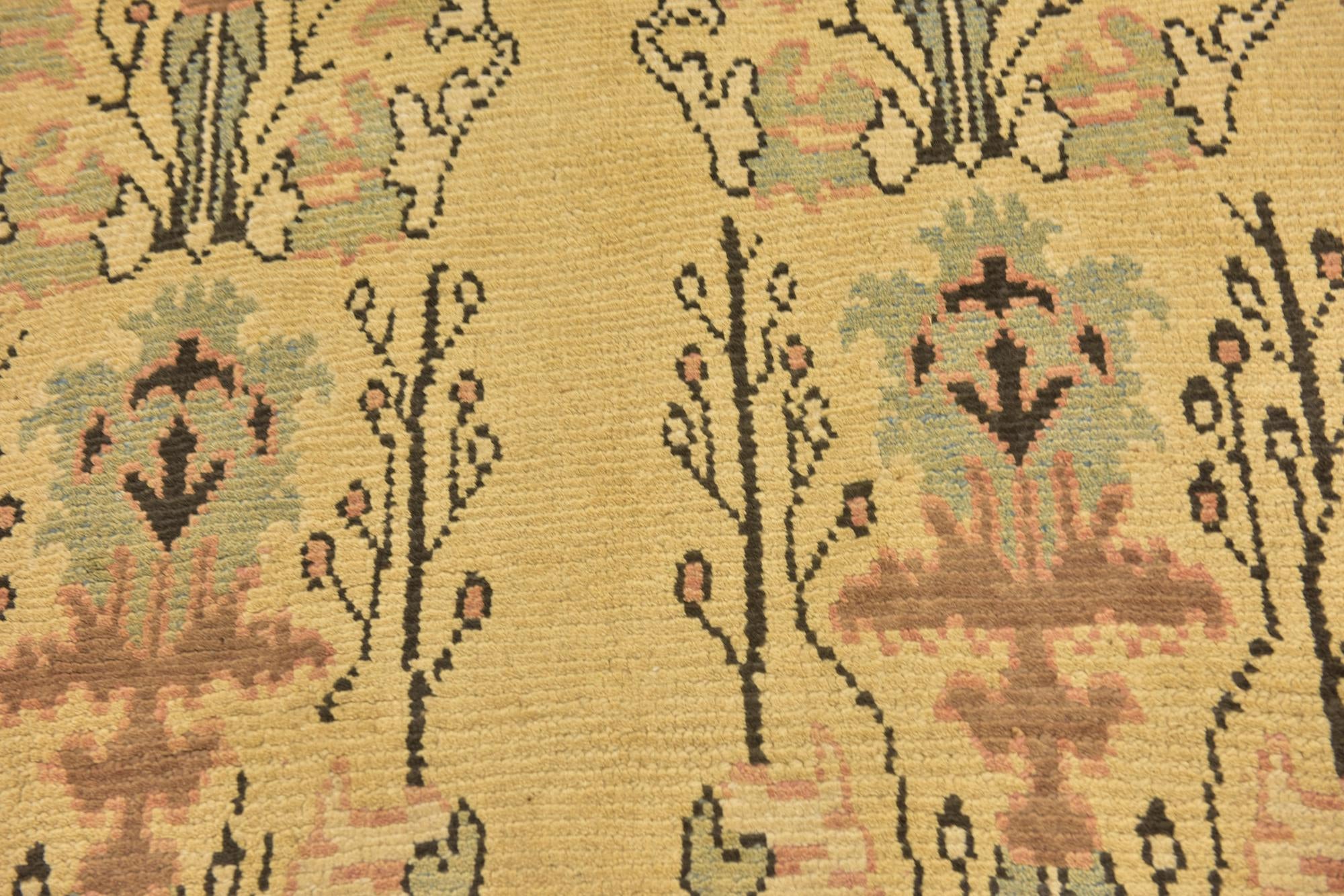 4' 6 x 7' 4 Hand Knotted Oushak Wool Rug