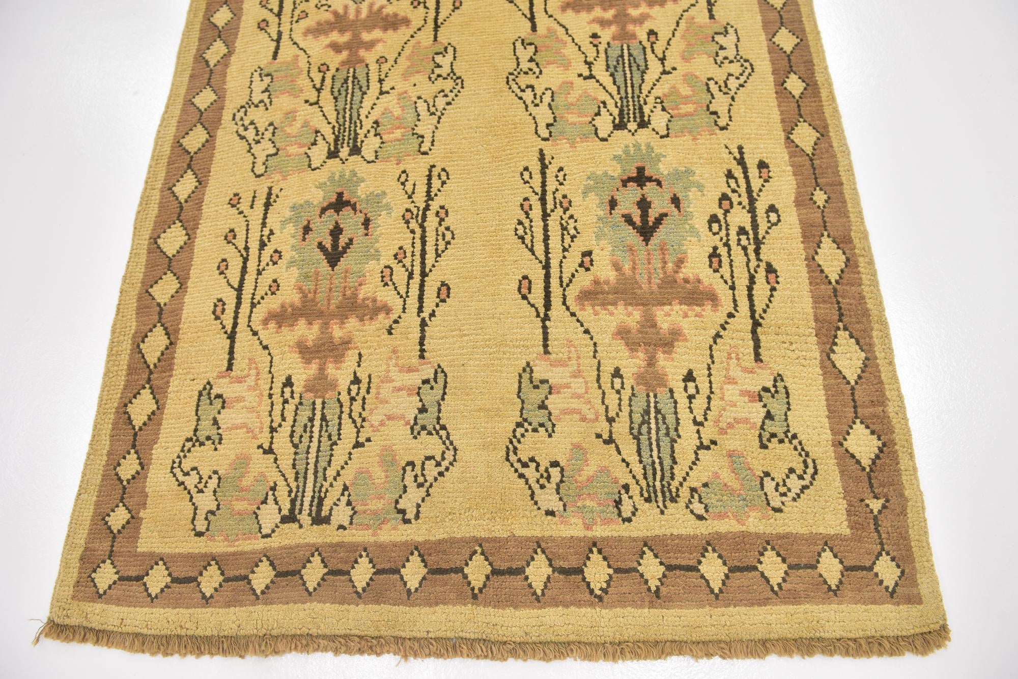 4' 6 x 7' 4 Hand Knotted Oushak Wool Rug