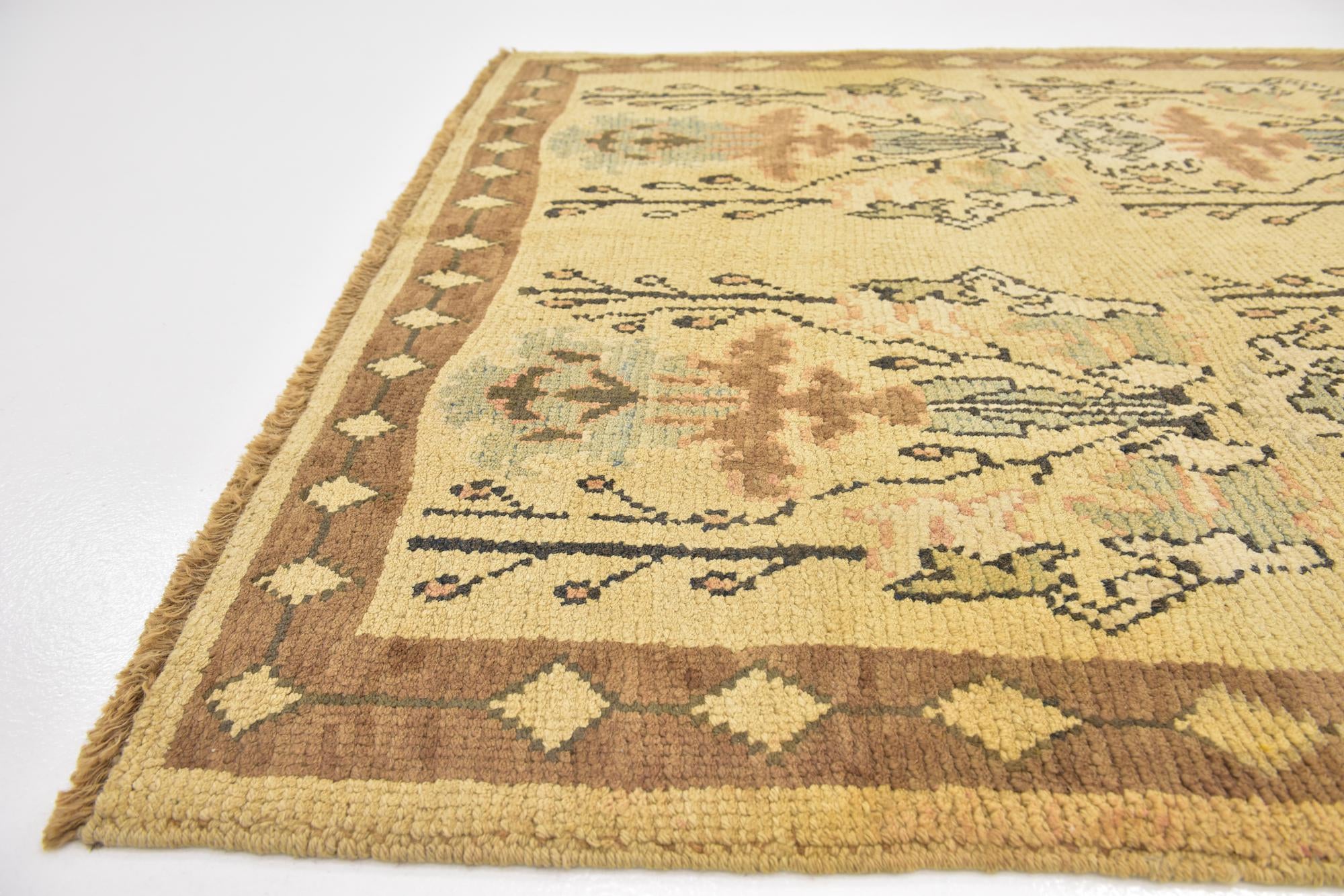 4' 6 x 7' 4 Hand Knotted Oushak Wool Rug