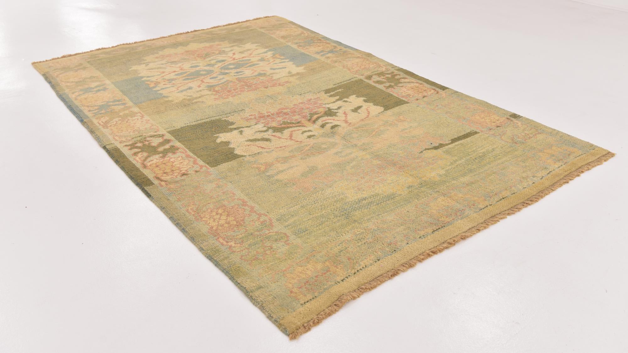 6' 5 x 9' 10 Hand Knotted Oushak Wool Rug
