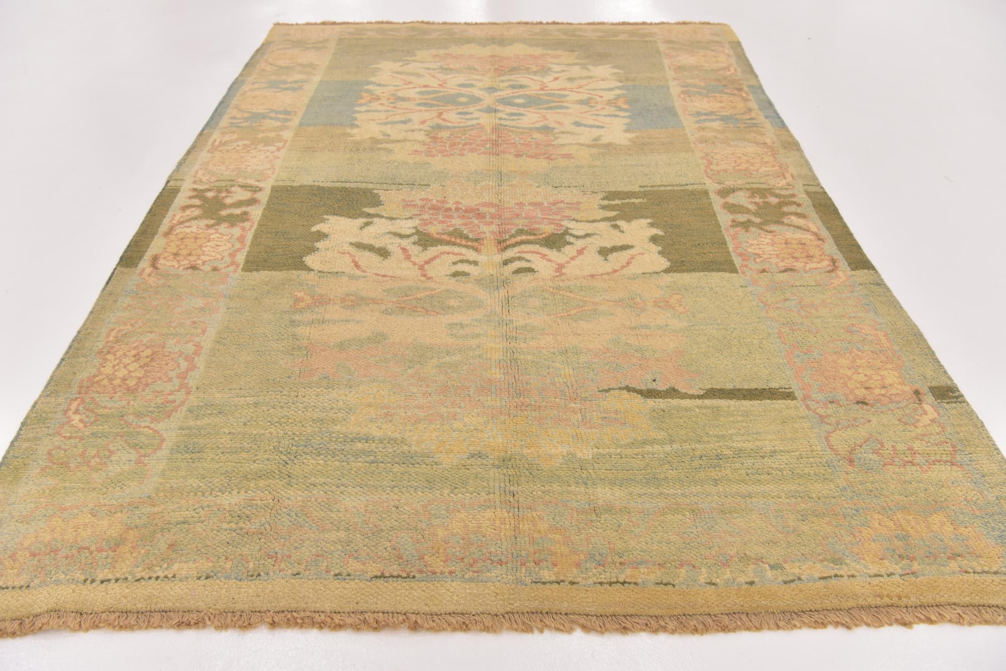 6' 5 x 9' 10 Hand Knotted Oushak Wool Rug