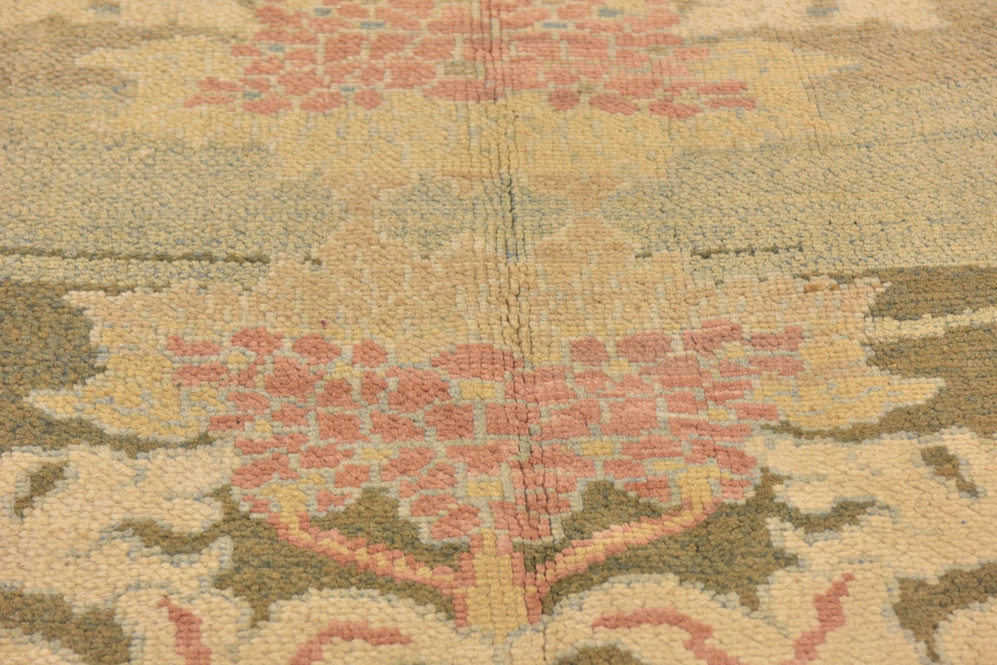 6' 5 x 9' 10 Hand Knotted Oushak Wool Rug