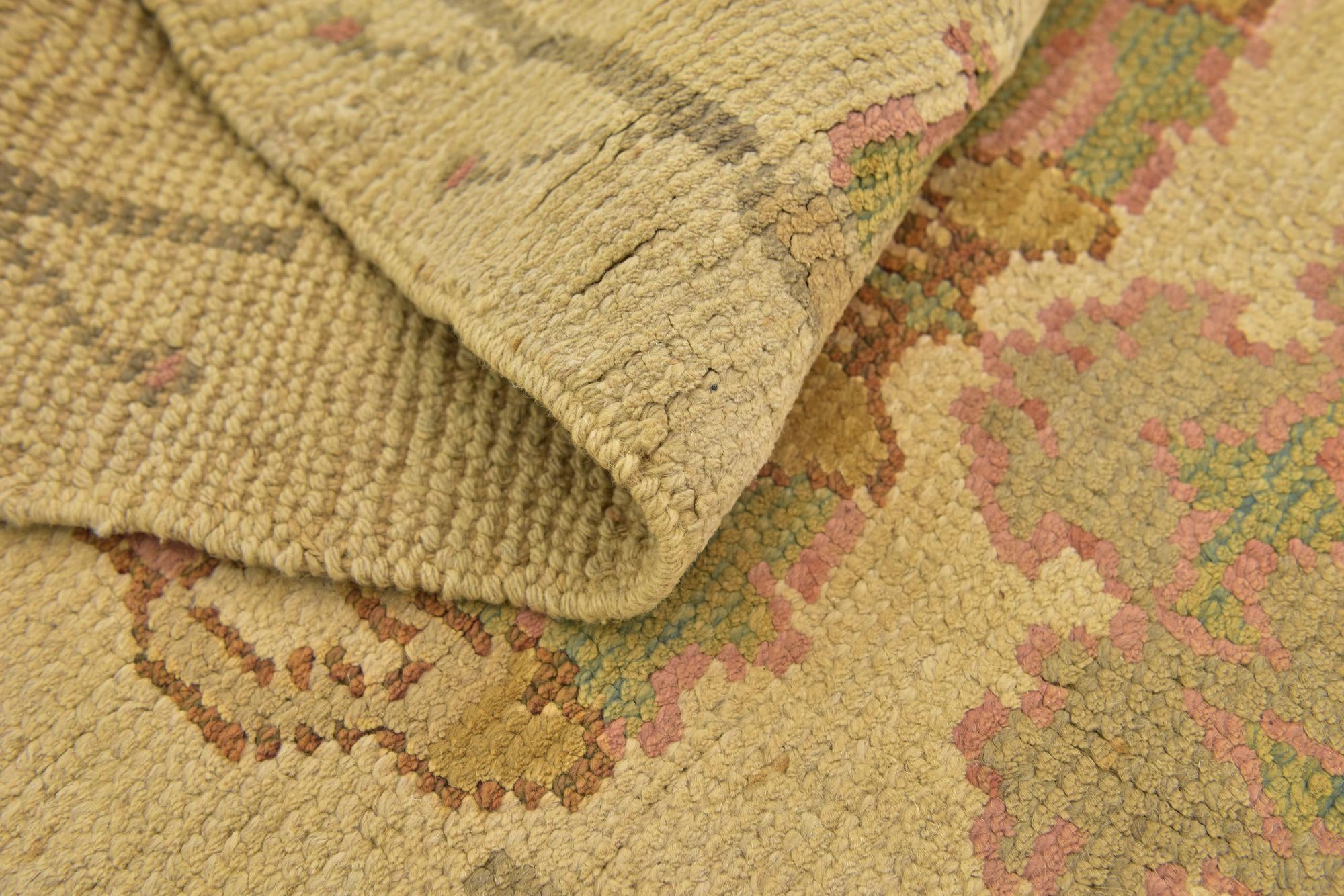 4' 4 x 7' 5 Hand Knotted Oushak Wool Rug