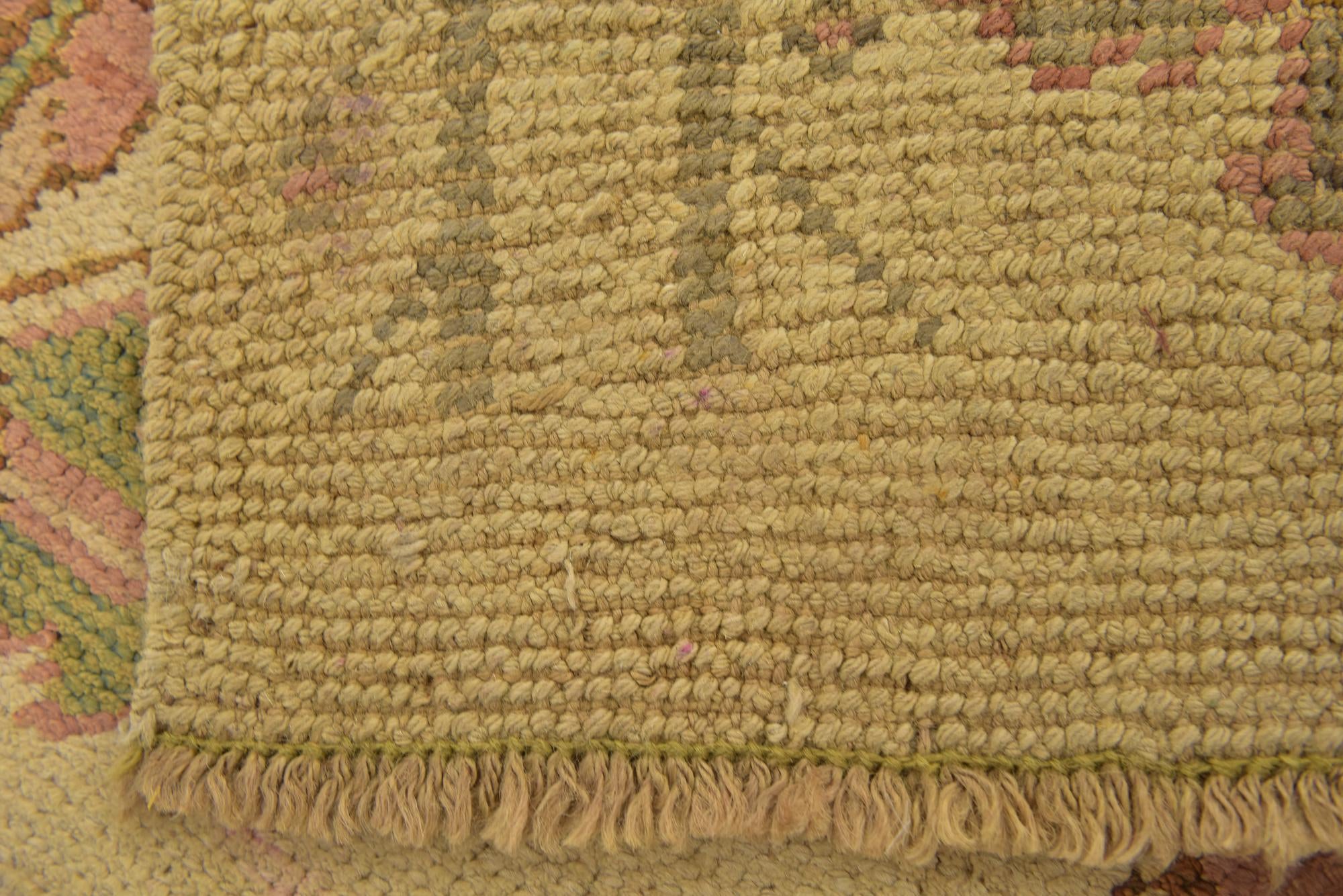 4' 4 x 7' 5 Hand Knotted Oushak Wool Rug