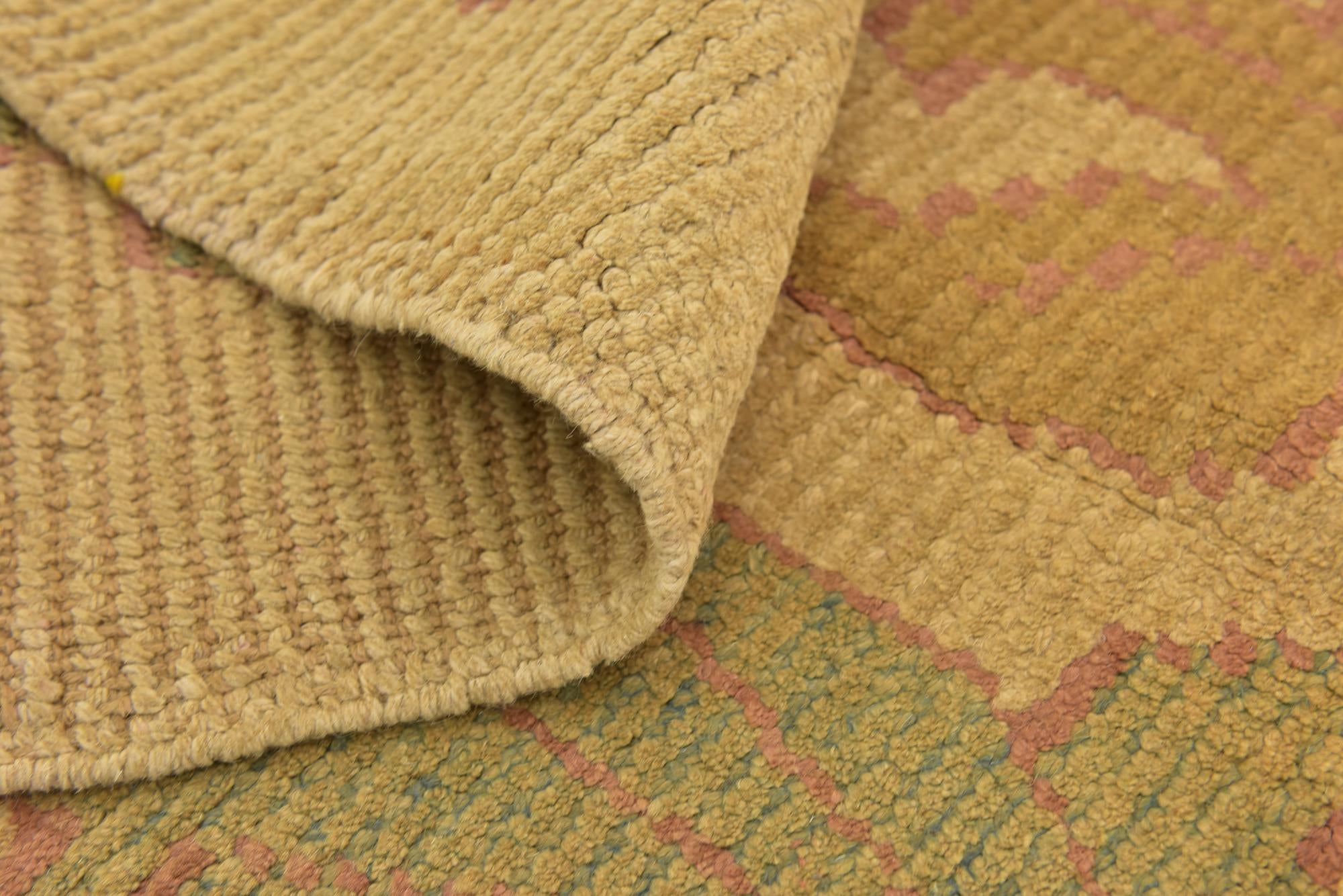 4' 4 x 6' 5 Hand Knotted Oushak Wool Rug
