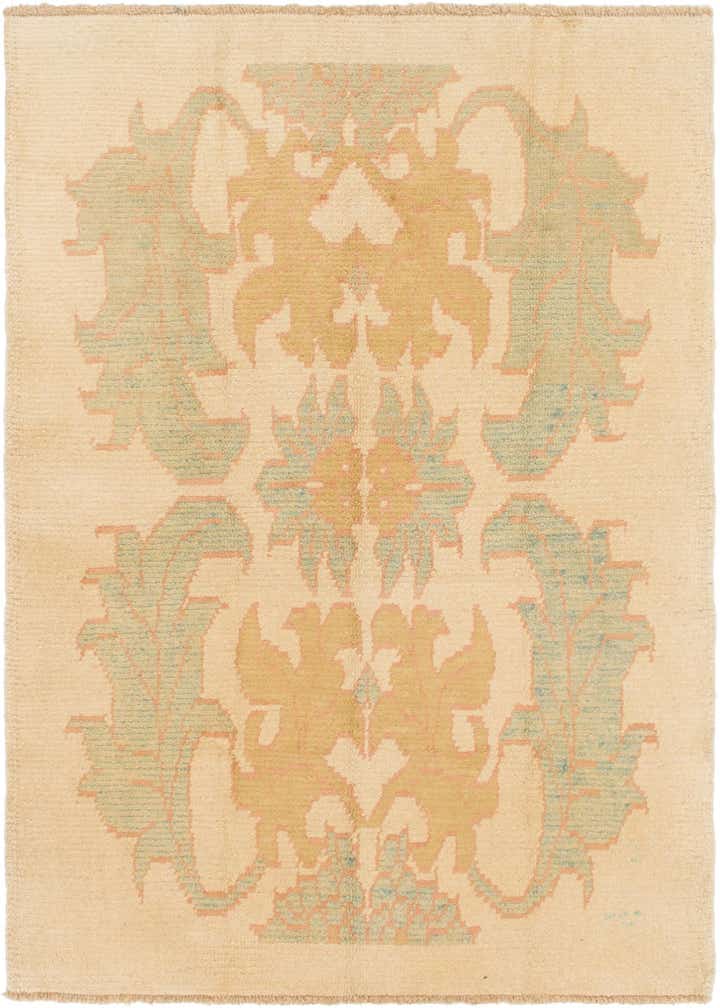 4' 4 x 6' 5 Hand Knotted Oushak Wool Rug
