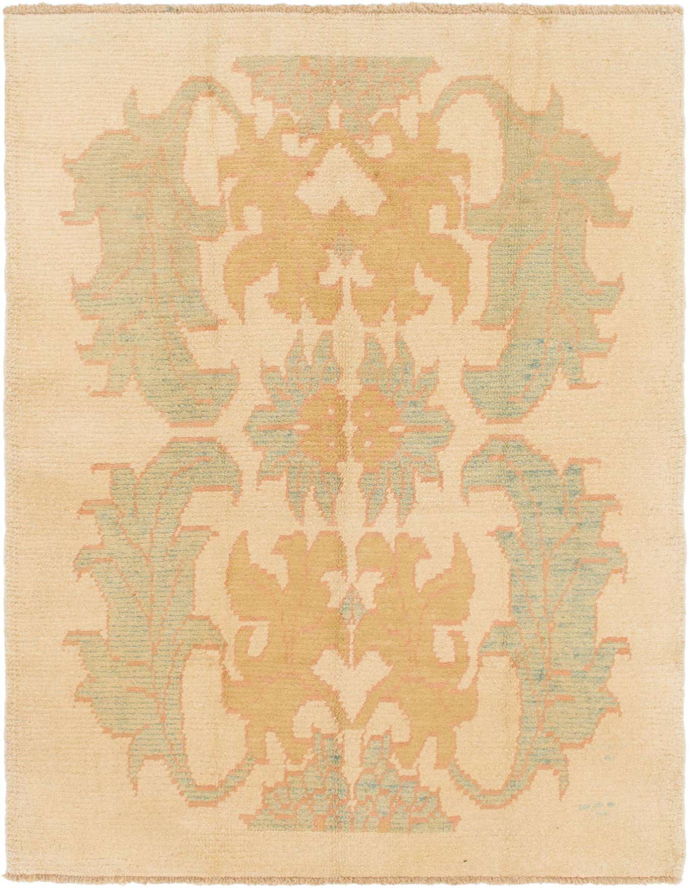 4' 4 x 6' 5 Hand Knotted Oushak Wool Rug