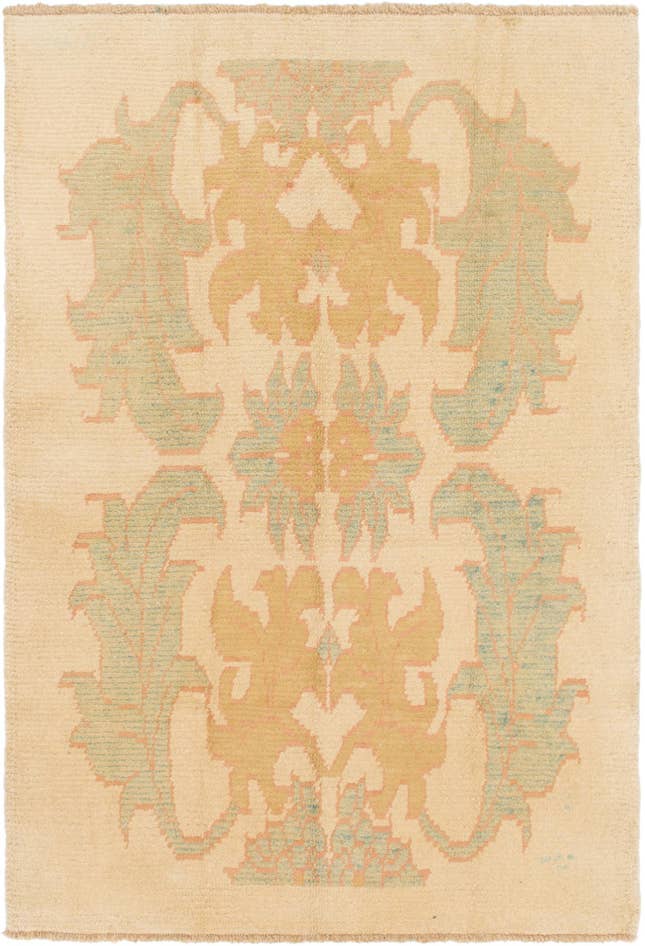 Detail image of 4' 4 x 6' 5 Hand Knotted Oushak Wool Rug