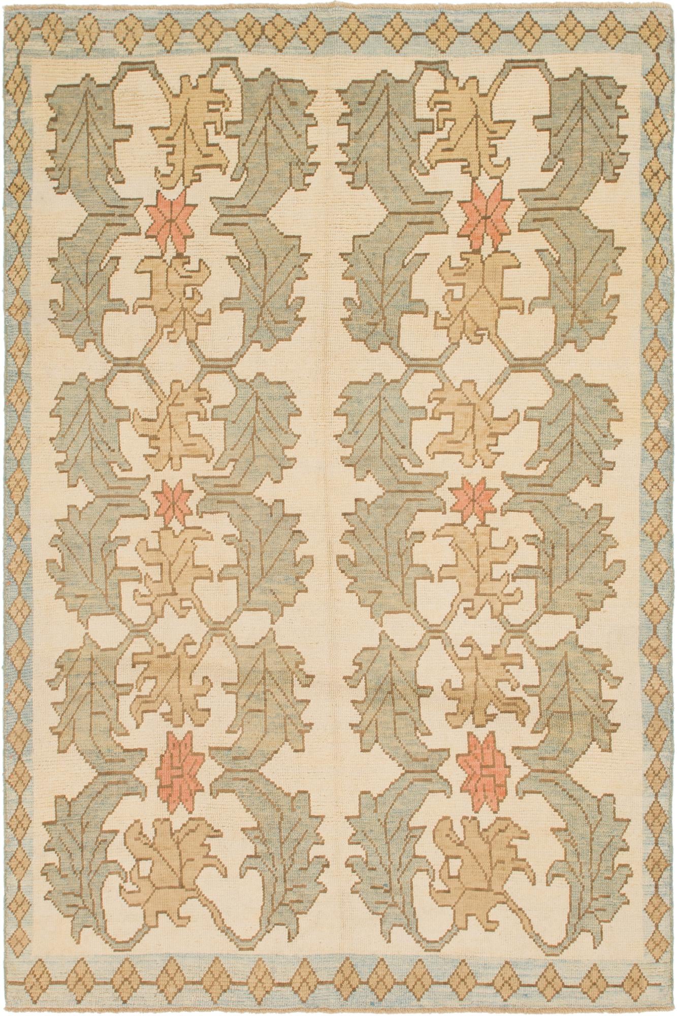 7' 9 x 12' Hand Knotted Oushak Wool Rug
