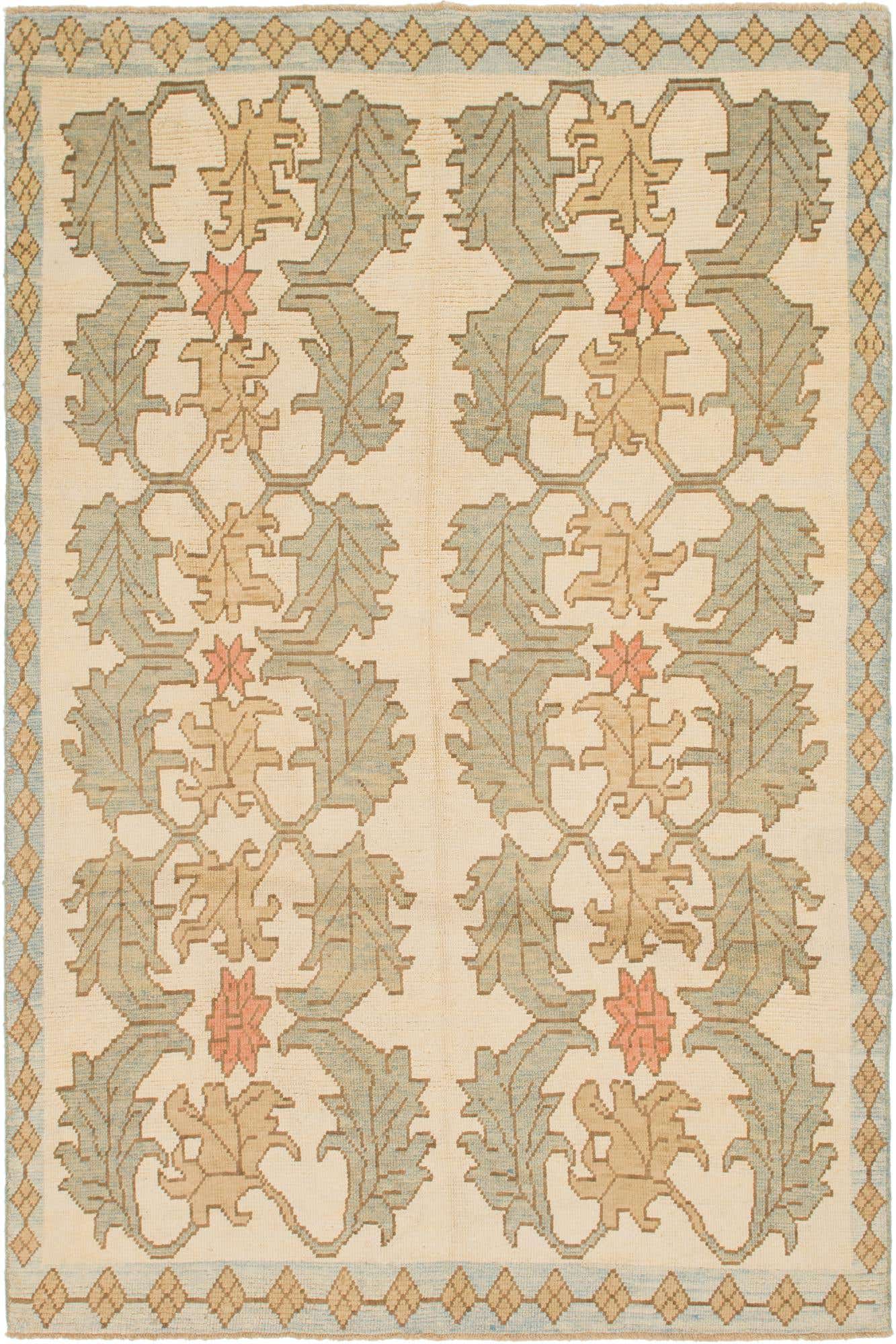 7' 9 x 12' Hand Knotted Oushak Wool Rug