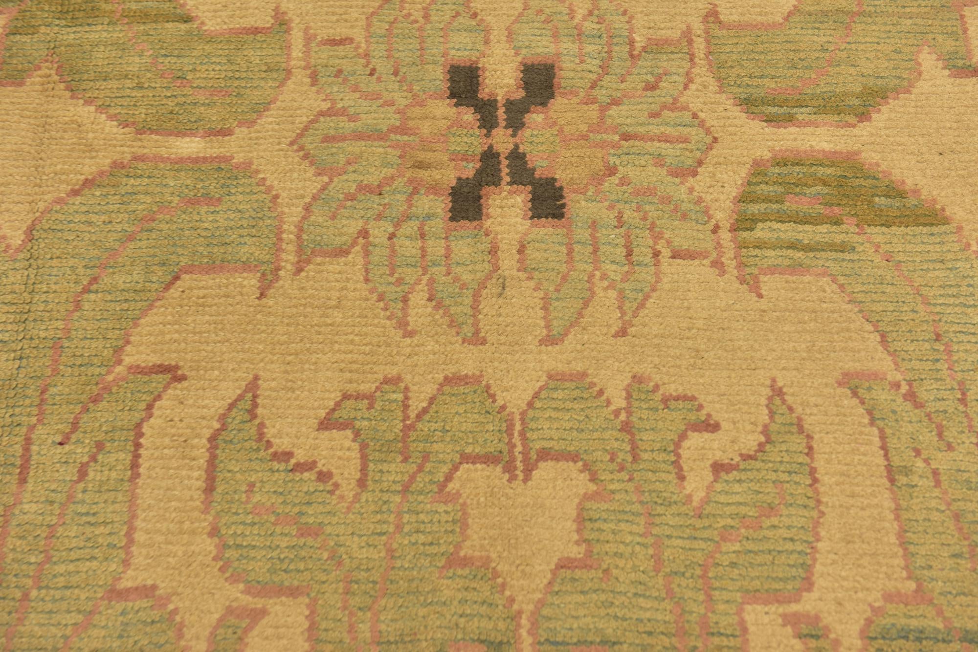 4' 2 x 7' Hand Knotted Oushak Wool Rug