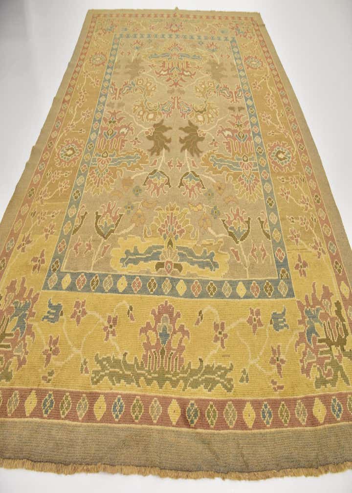 9' 6 x 13' Hand Knotted Oushak Wool Rug