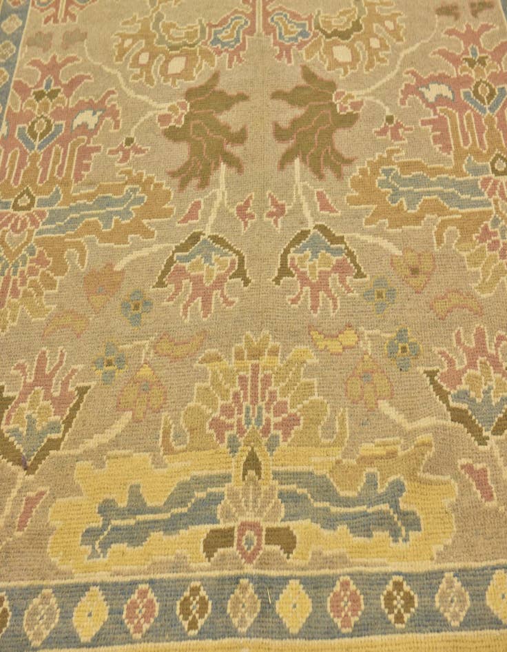 Detail image of 9' 6 x 13' Hand Knotted Oushak Wool Rug