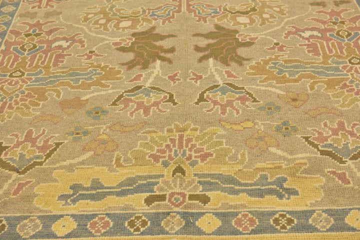 9' 6 x 13' Hand Knotted Oushak Wool Rug