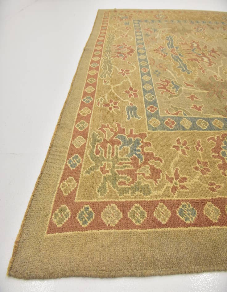 Detail image of 9' 6 x 13' Hand Knotted Oushak Wool Rug