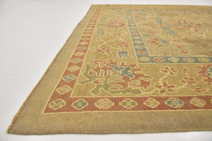 9' 6 x 13' Hand Knotted Oushak Wool Rug