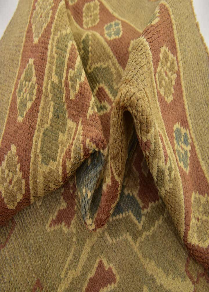 9' 6 x 13' Hand Knotted Oushak Wool Rug