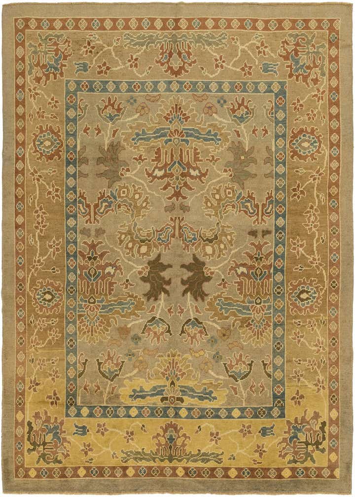 9' 6 x 13' Hand Knotted Oushak Wool Rug