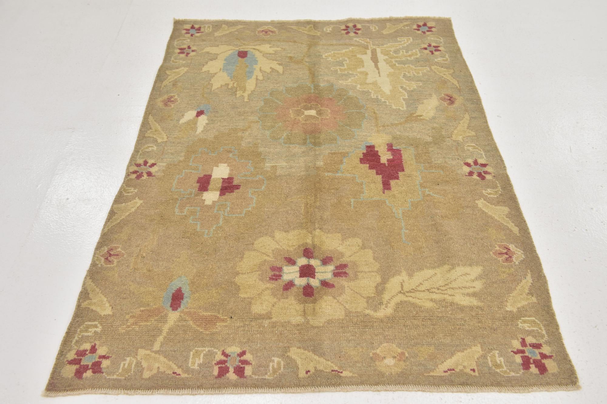 3' 6 x 5' 2 Hand Knotted Oushak Wool Rug