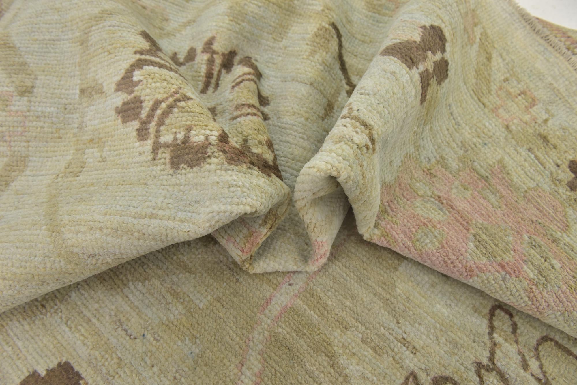 11' x 15' 7 Hand Knotted Oushak Wool Rug