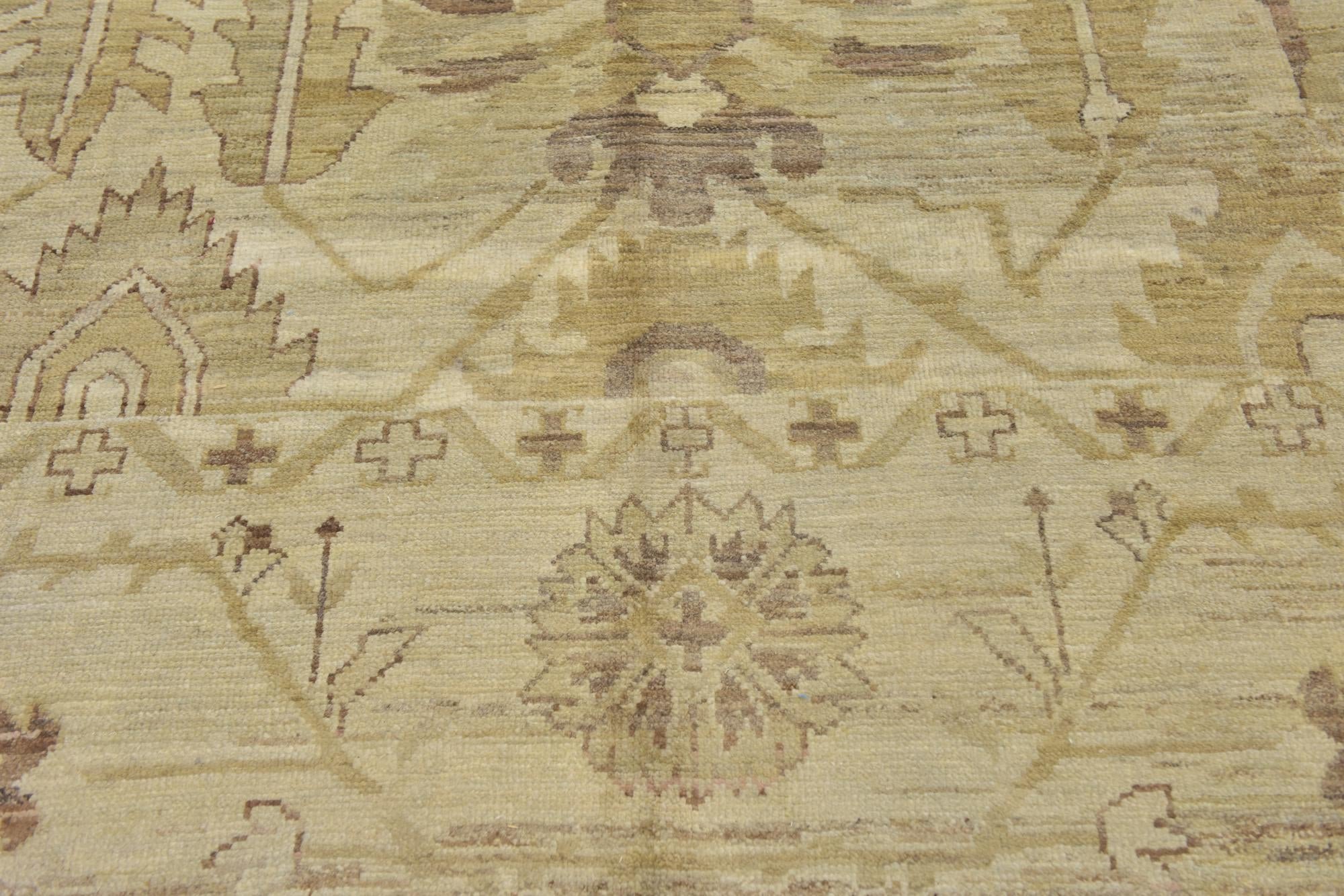 11' x 15' 7 Hand Knotted Oushak Wool Rug
