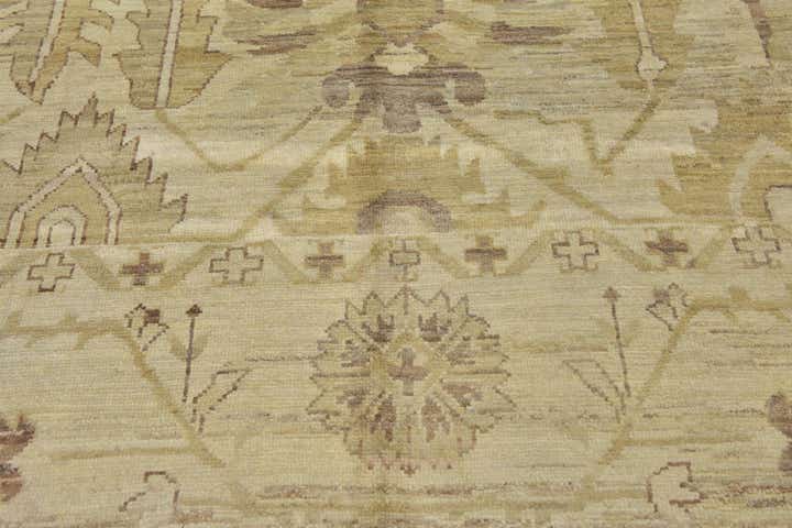 11' x 15' 7 Hand Knotted Oushak Wool Rug