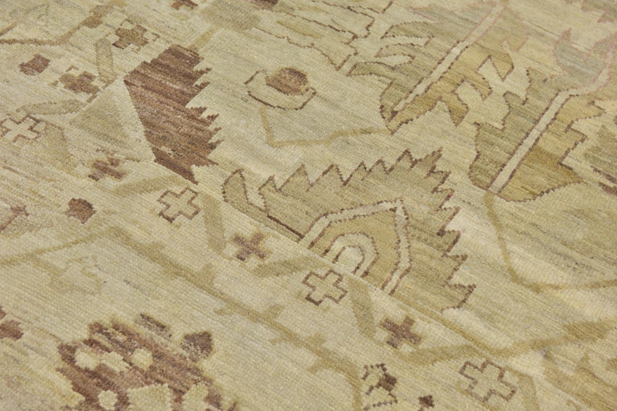 11' x 15' 7 Hand Knotted Oushak Wool Rug