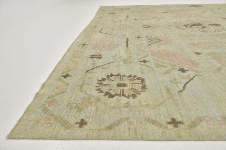 11' x 15' 7 Hand Knotted Oushak Wool Rug