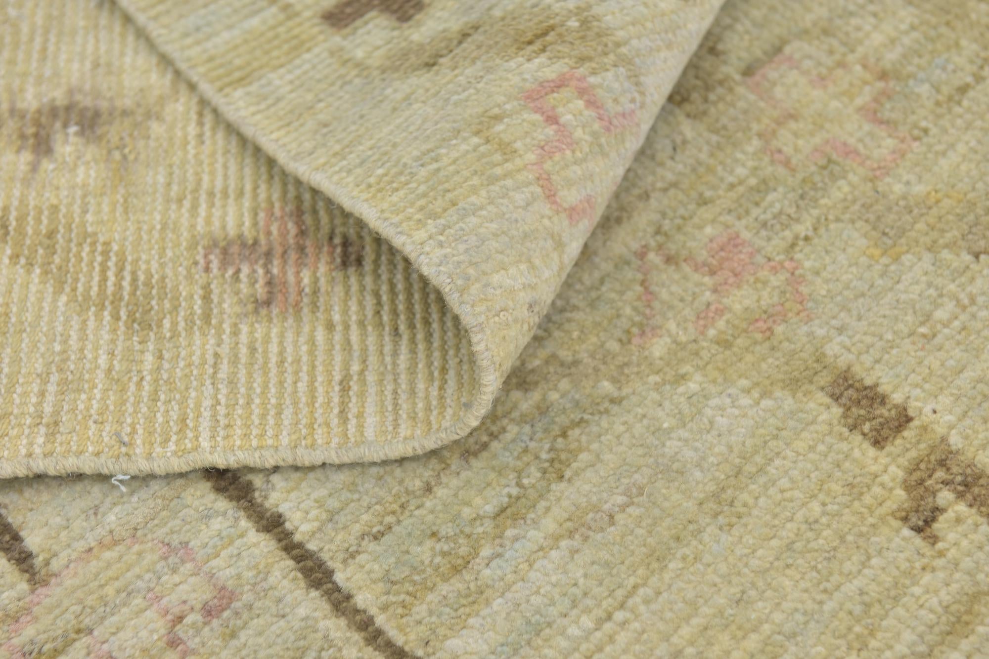 11' x 15' 7 Hand Knotted Oushak Wool Rug
