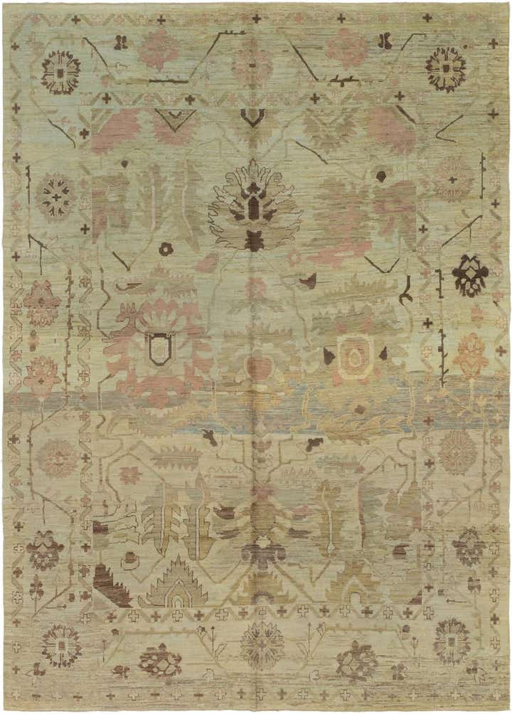 11' x 15' 7 Hand Knotted Oushak Wool Rug