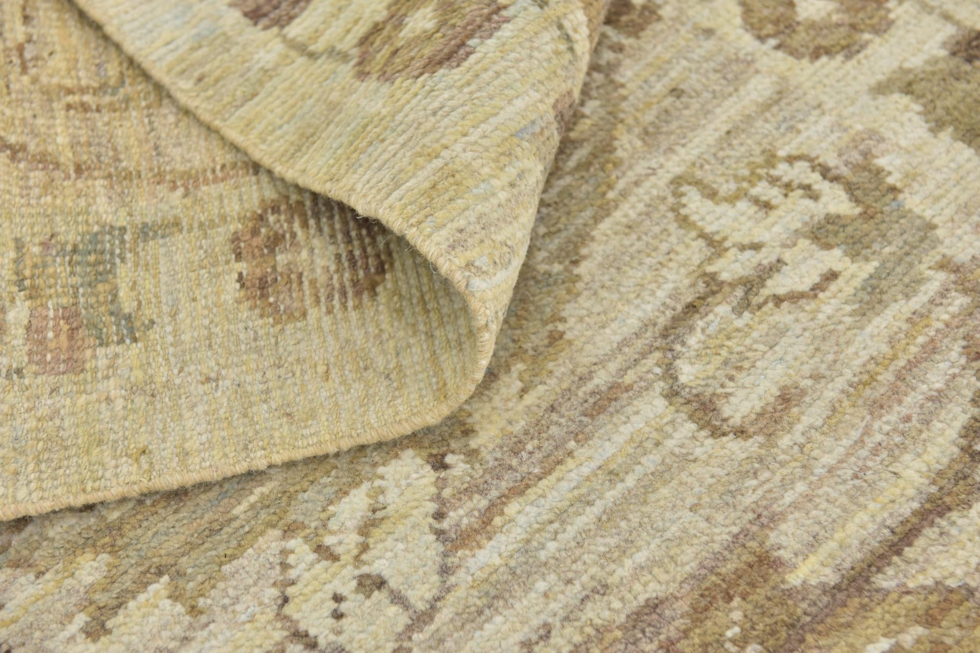 11' 5 x 16' 2 Hand Knotted Oushak Wool Rug