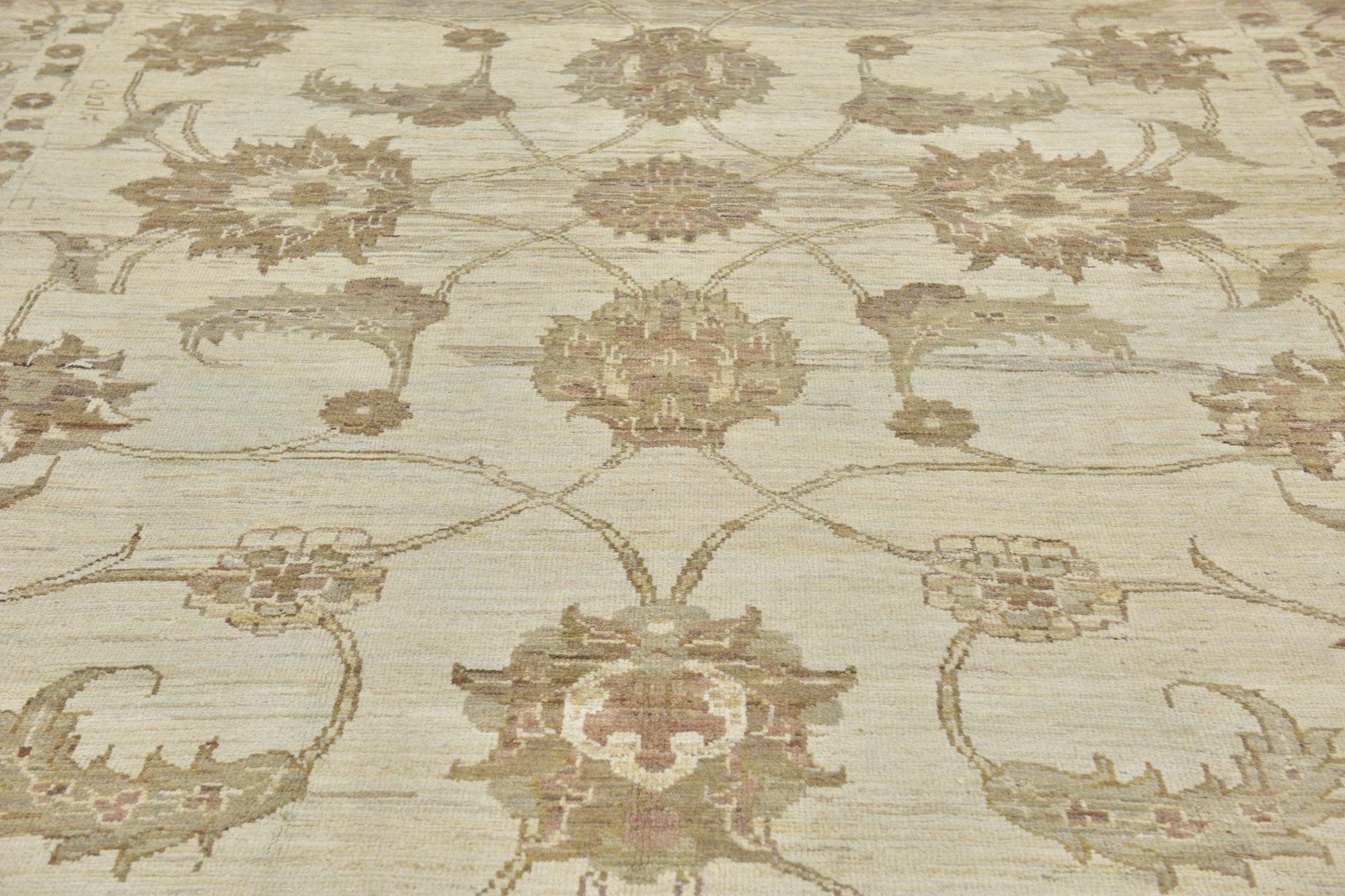 11' 5 x 16' 2 Hand Knotted Oushak Wool Rug