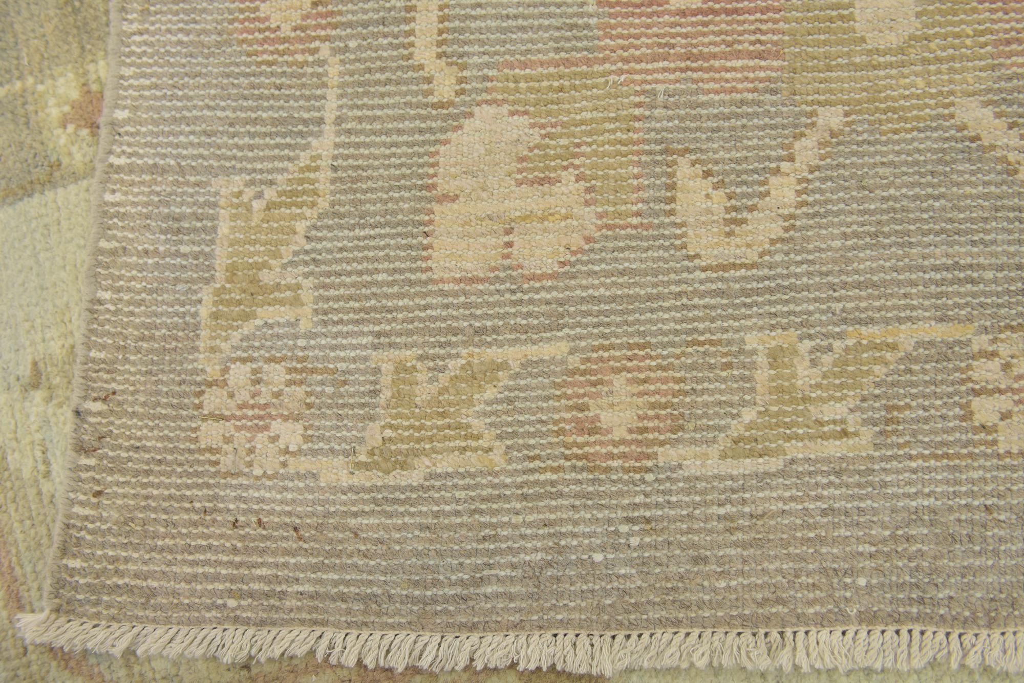 11' 7 x 15' 9 Hand Knotted Oushak Wool Rug