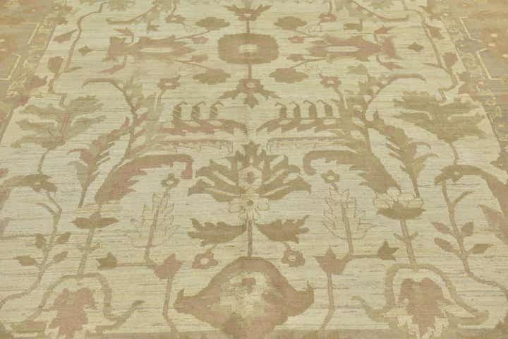 11' 7 x 15' 9 Hand Knotted Oushak Wool Rug