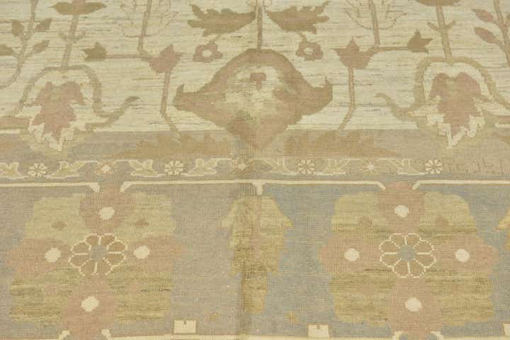 11' 7 x 15' 9 Hand Knotted Oushak Wool Rug