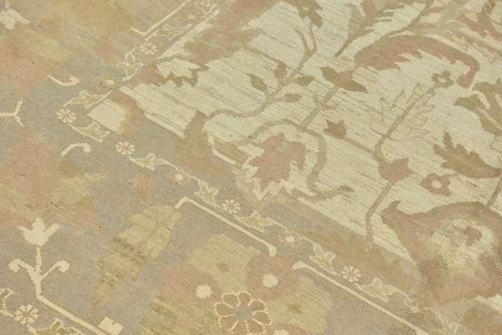 11' 7 x 15' 9 Hand Knotted Oushak Wool Rug