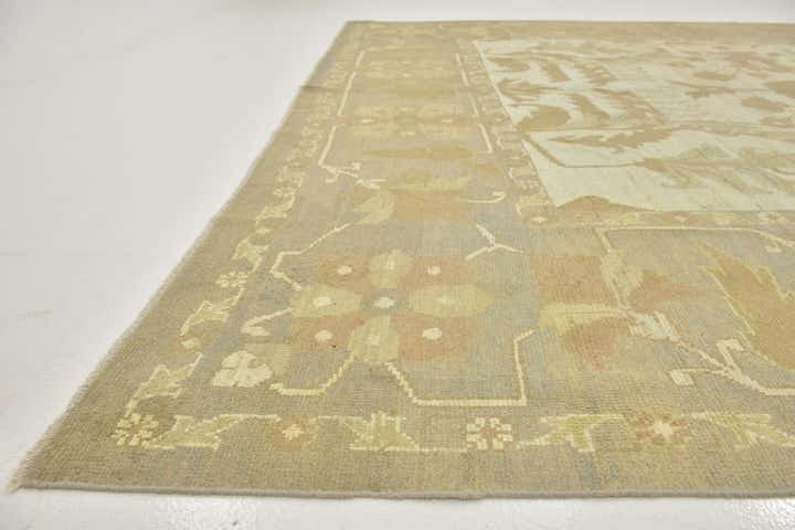 11' 7 x 15' 9 Hand Knotted Oushak Wool Rug