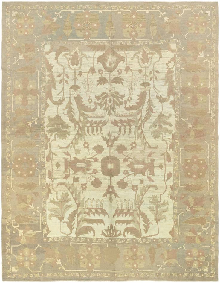 Detail image of 11' 7 x 15' 9 Hand Knotted Oushak Wool Rug
