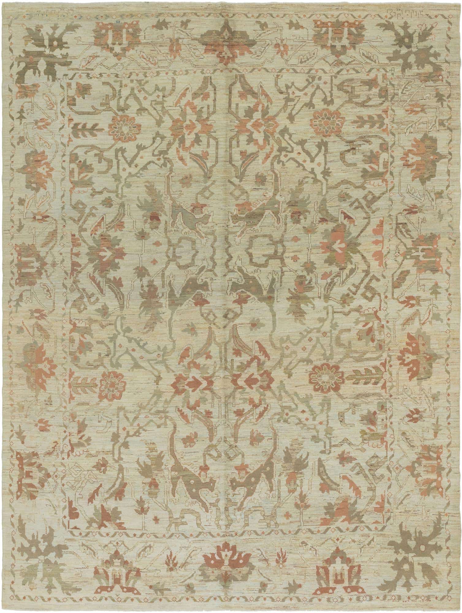 12' x 15' 10 Hand Knotted Oushak Wool Rug