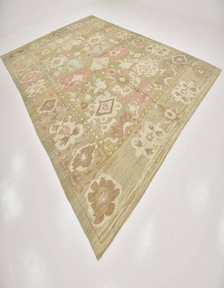 Detail image of 10' 9 x 15' 4  Hand Knotted Oushak Wool Rug