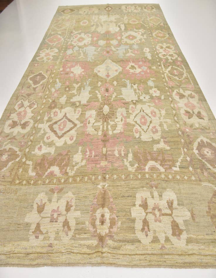 Detail image of 10' 9 x 15' 4  Hand Knotted Oushak Wool Rug