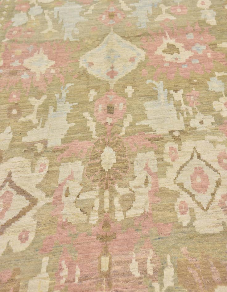 Detail image of 10' 9 x 15' 4  Hand Knotted Oushak Wool Rug