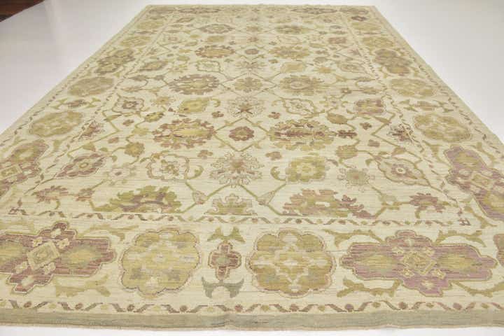 11' x 16' 8 Hand Knotted Oushak Wool Rug