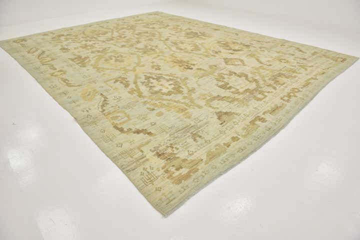 12' 2 x 15' 6 Hand Knotted Oushak Wool Rug