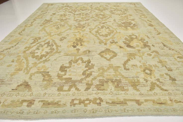 Detail image of 12' 2 x 15' 6 Hand Knotted Oushak Wool Rug